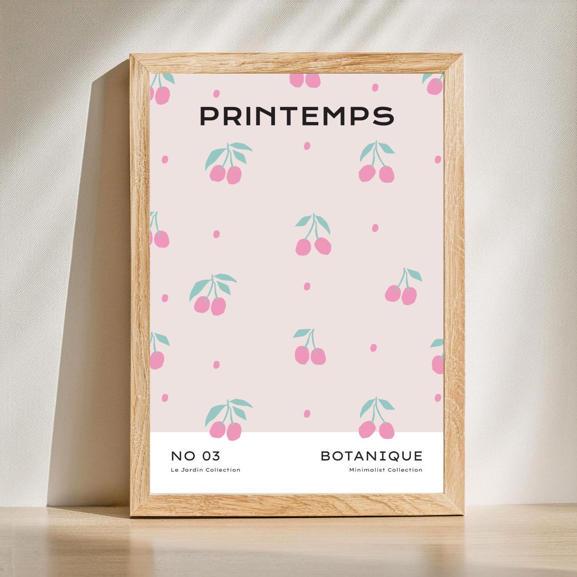 Printemps Cherry Botanical French Spring Floral Decor Poster