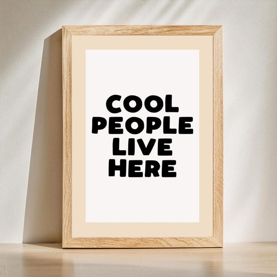 Hallway Home Wall Print Art Funny Bedroom Typography Living Room