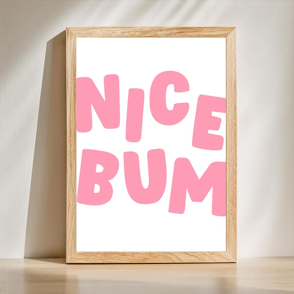 Pink Bathroom Wall Print Art Decor Dorm Girly Funny