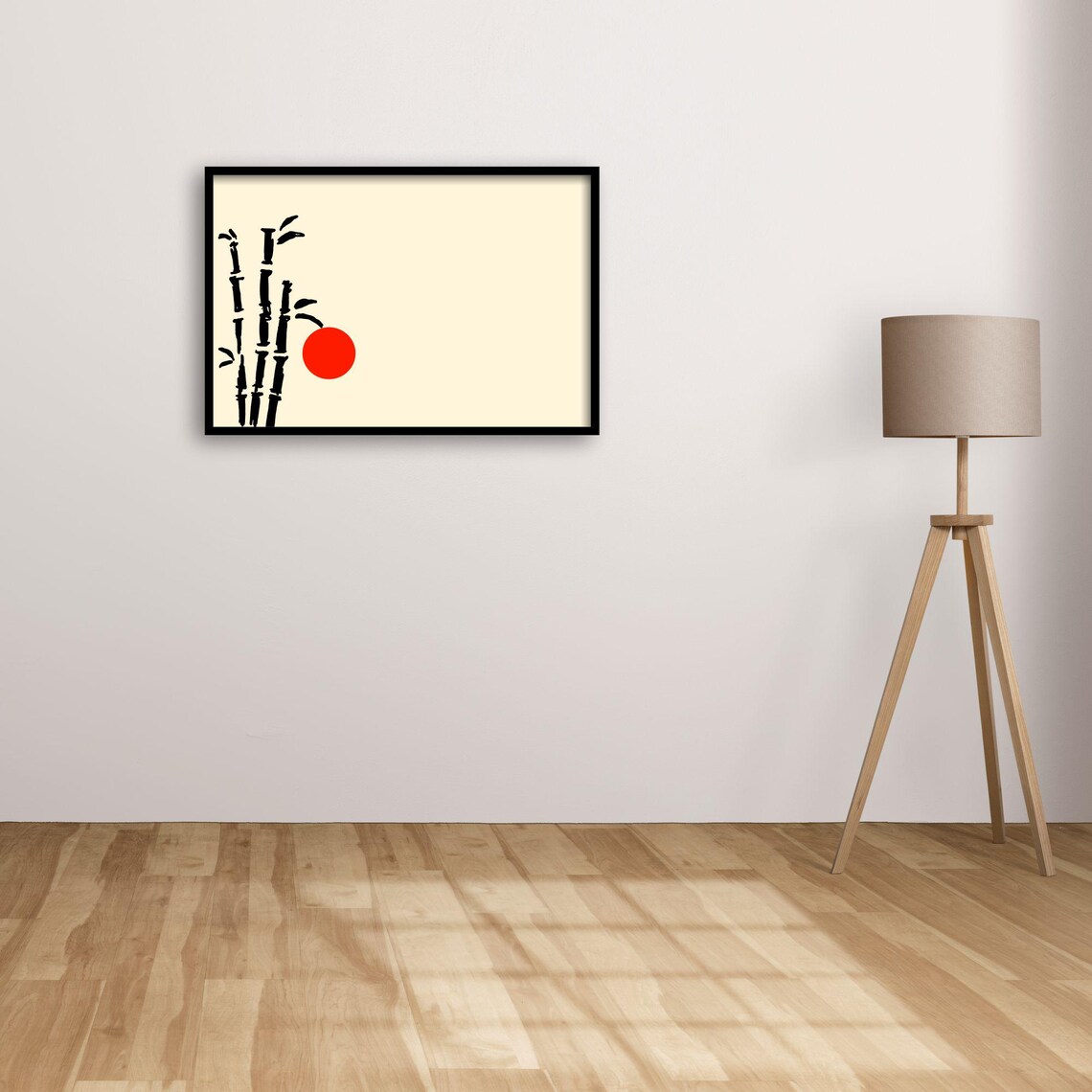 Zen Bamboo Art, Minimalist Japanese Style Decor - Image 2