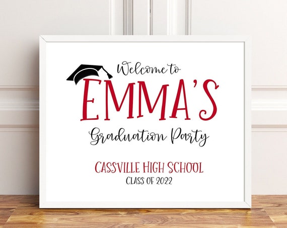 Graduation Welcome Sign Personalized Graduation Party Sign Class Of 2025 Graduation Party Decoration 2025 Middle School High School Grad