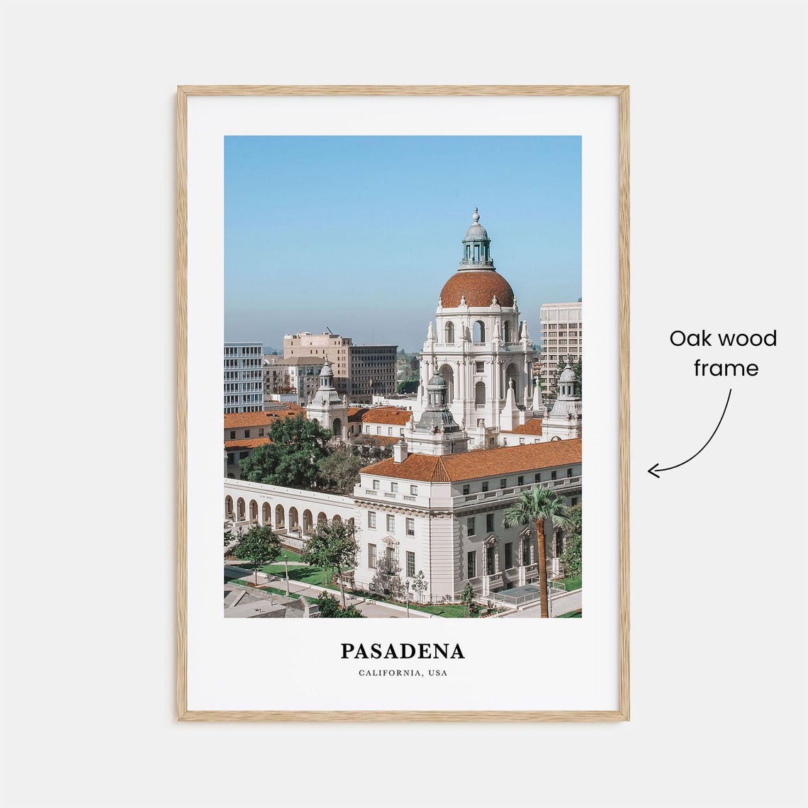 Pasadena City Hall Terracotta Dome Historic Landmark Travel Poster - Image 3