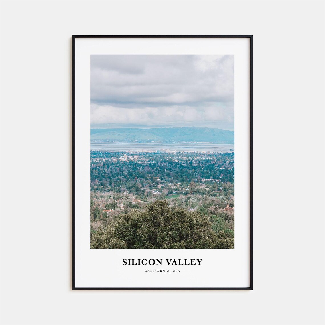 Silicon Valley California Aerial View Of Green Hills Bay Poster