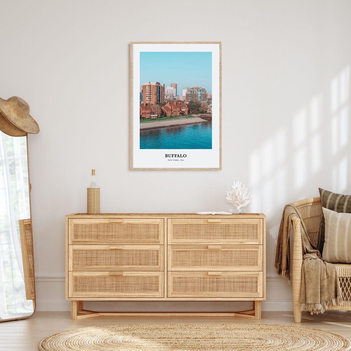 Buffalo Print Buffalo Photo Poster Buffalo Travel Wall Art Buffalo Map Print Buffalo Photography Buffalo Wall Dcor New York Usa - Image 2