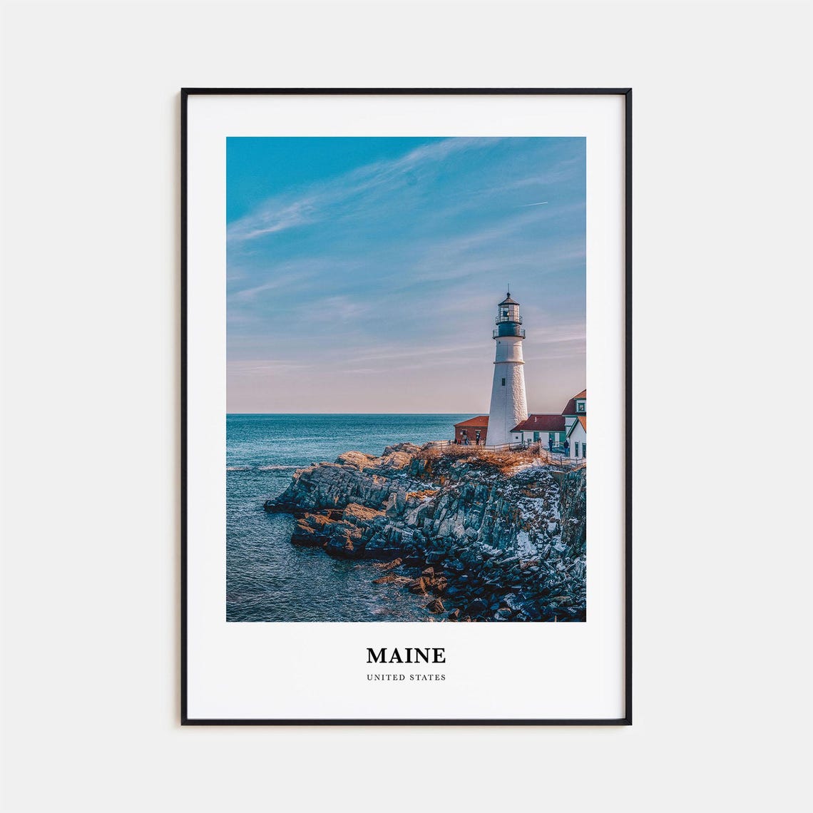 Maine Print No 1 Maine Photo Poster Maine Travel Wall Art Maine Map Print Maine Photography Print Maine Wall Dcor United States