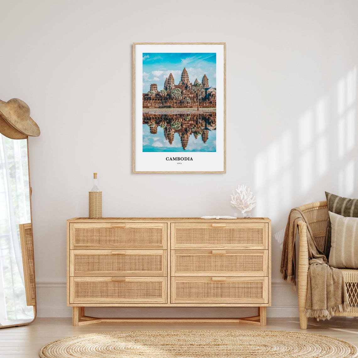Cambodia Asia Angkor Wat Temple Reflection Water Photo Poster - Image 2
