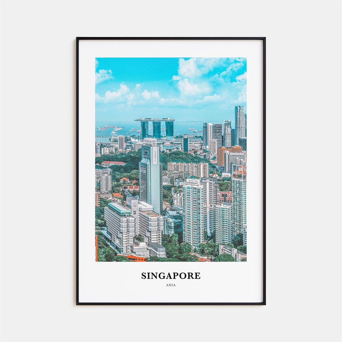 Singapore Print Singapore Photo Poster Singapore Travel Wall Art Singapore Map Print Singapore Photography Print Singapore Asia