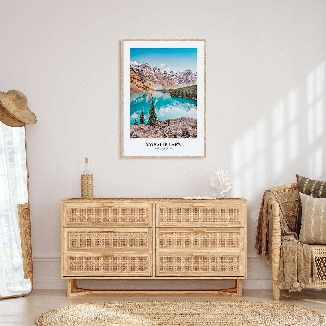 Moraine Lake Travel Poster, Alberta Canada Map - Image 2