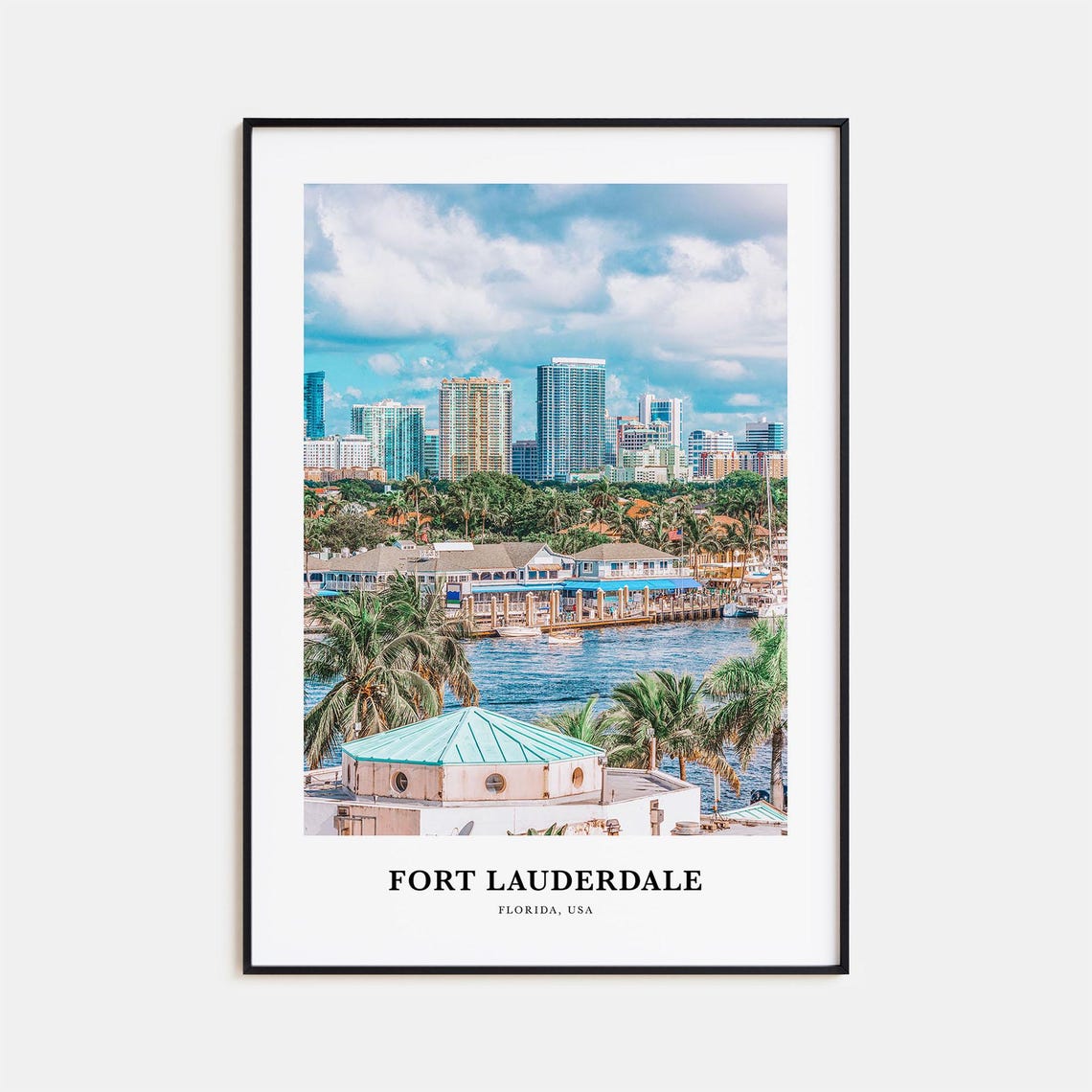 Fort Lauderdale Print Fort Lauderdale Photo Poster Fort Lauderdale Travel Wall Art Fort Lauderdale Map Fort Lauderdale Florida Usa