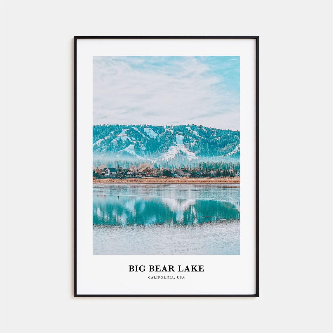 Big Bear Lake Print Big Bear Lake Photo Poster Big Bear Lake Travel Wall Art Big Bear Lake Map Print Photography Print California Usa