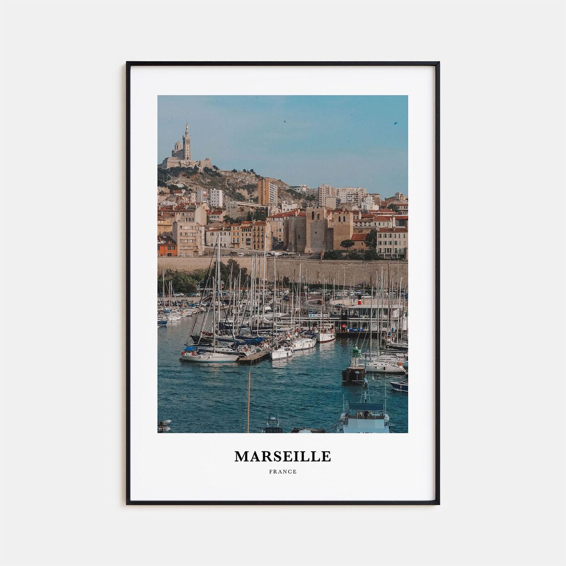 Marseille France Old Port Harbor Boats Turquoise Water Travel Poster
