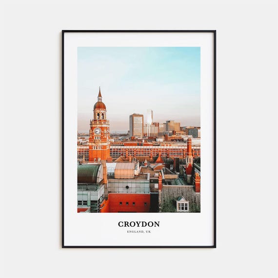 Croydon Travel Poster, England UK Place Print