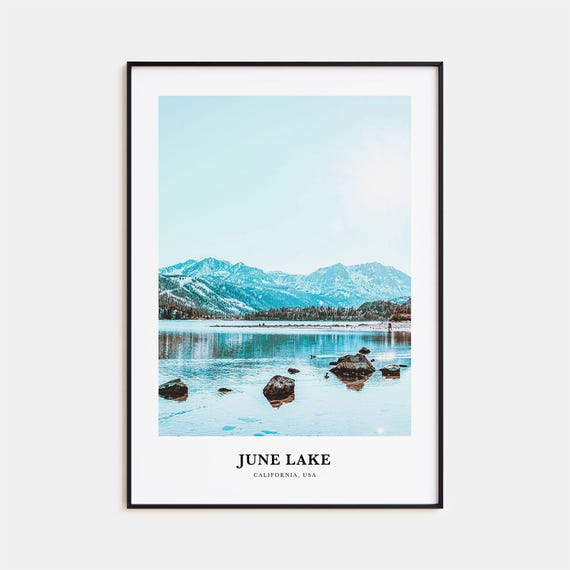 June Lake Travel Poster, California Wall Art