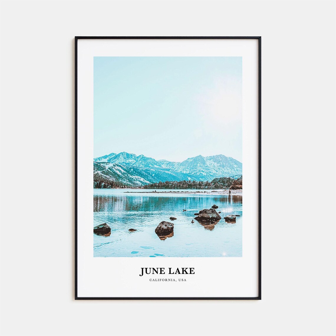 June Lake Travel Poster, California Wall Art