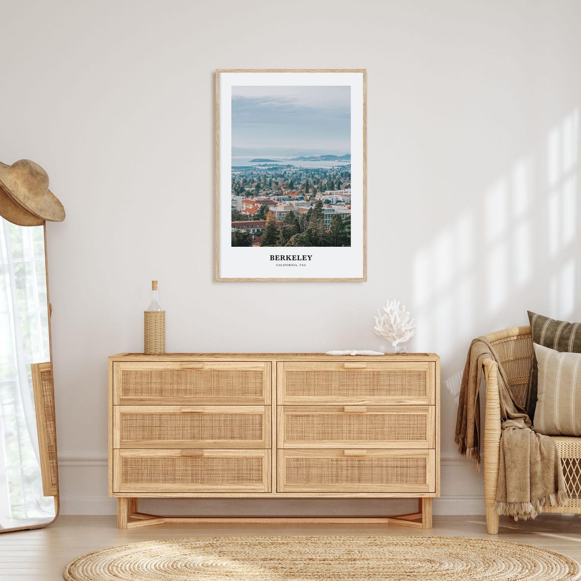 Berkeley California Bay View Hills Panorama Minimalist Travel Poster - Image 2