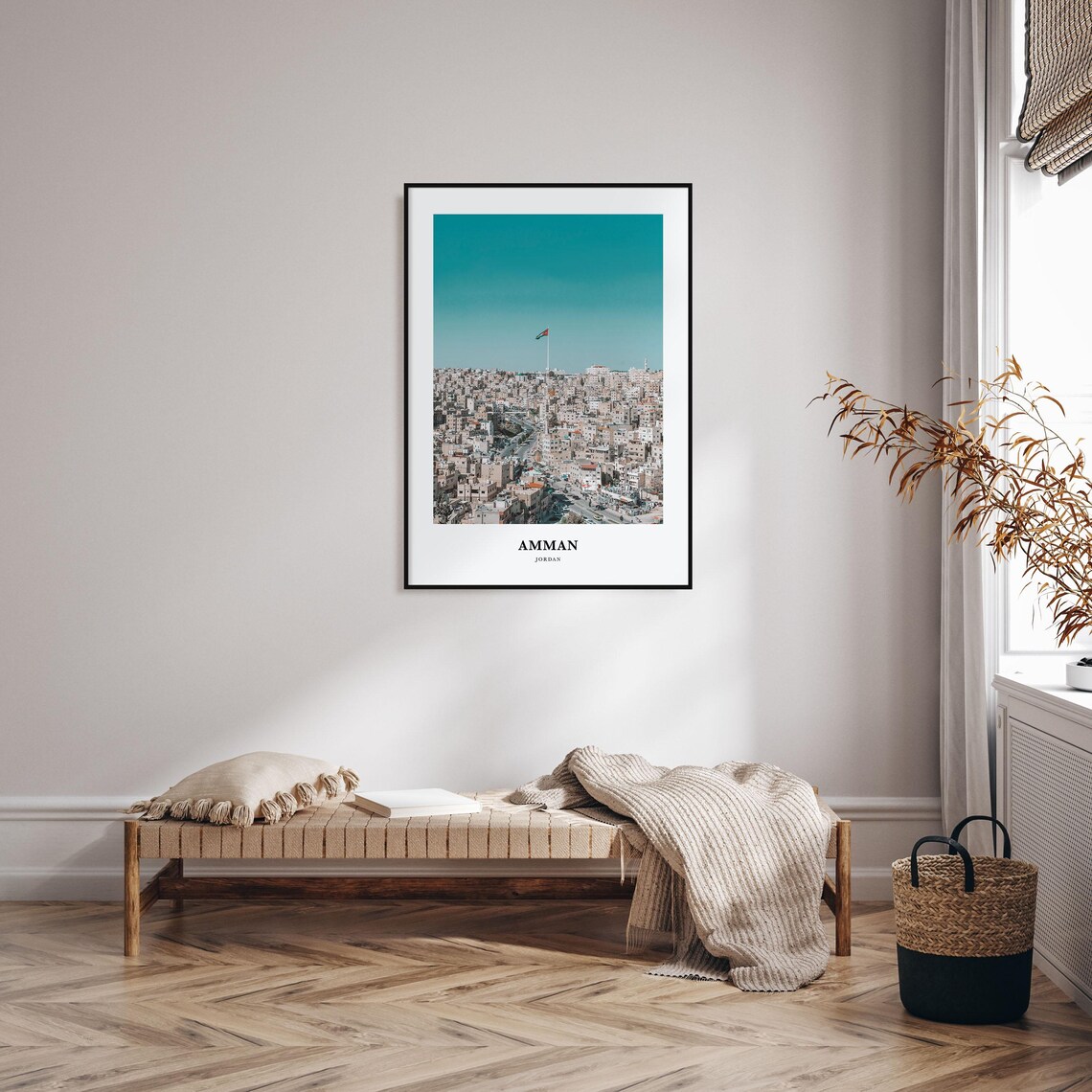 Amman Travel Poster, Jordan Map Wall Art Print - Image 4