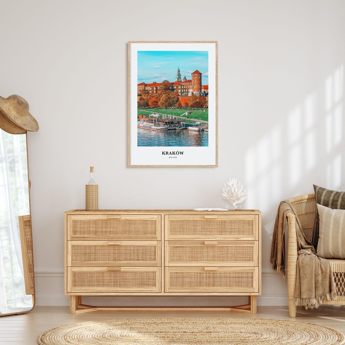 Krakow Poland Wawel Castle Vistula River Autumn Travel Poster - Image 2