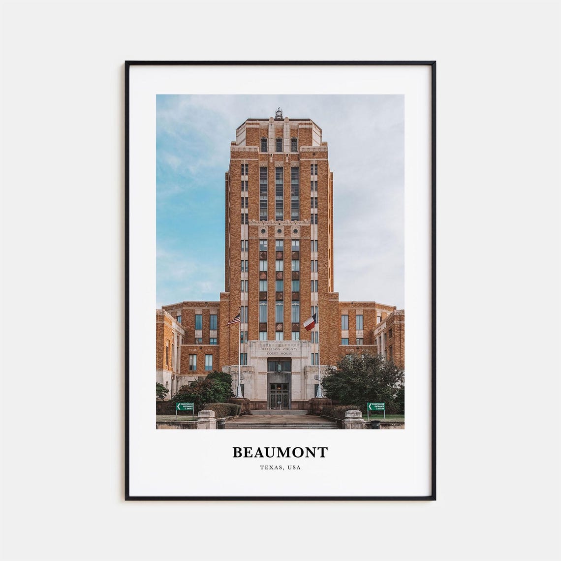 Beaumont Texas Grand Historic Brick Courthouse Tower Photo Poster