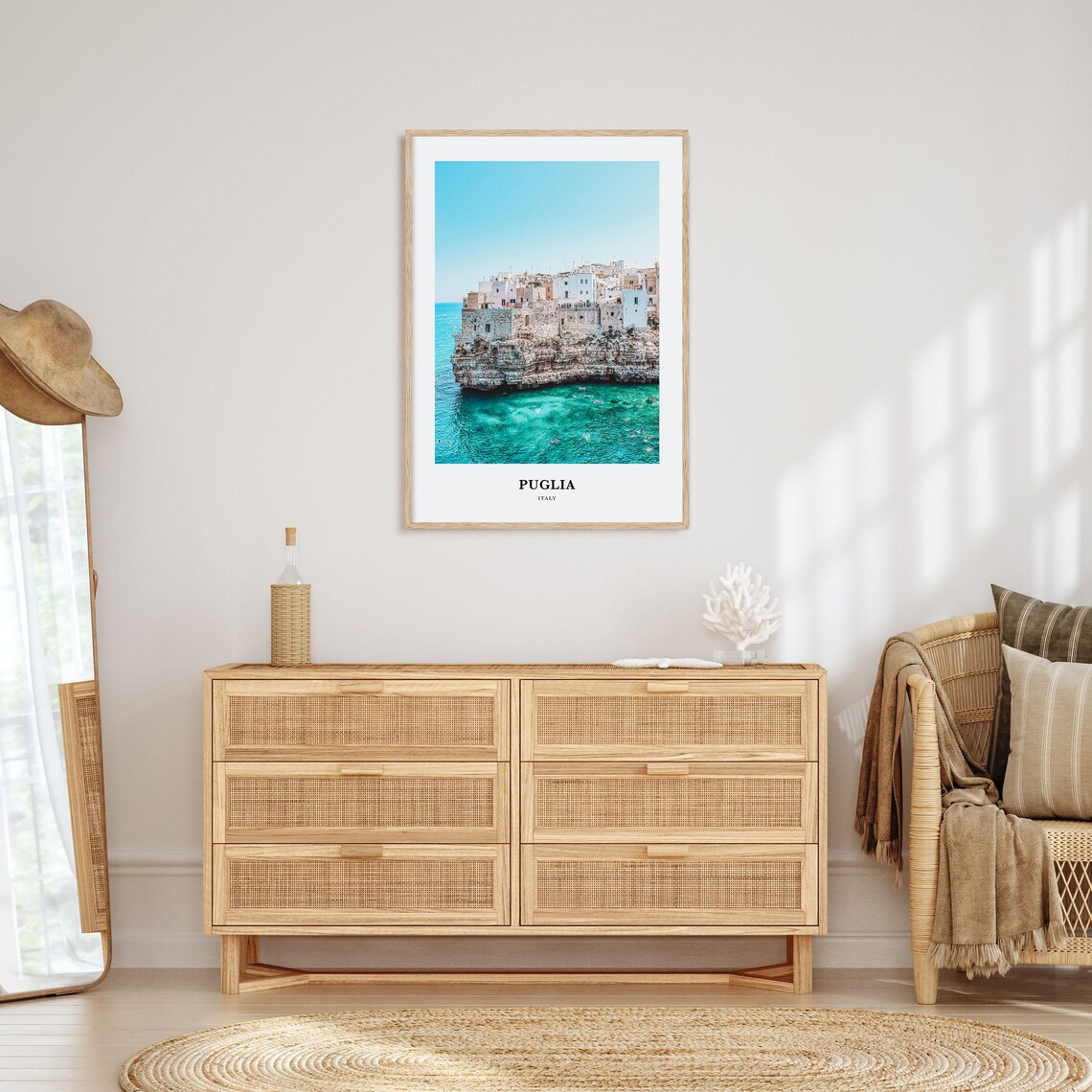 Puglia Travel Poster, Italy Map Wall Art - Image 2