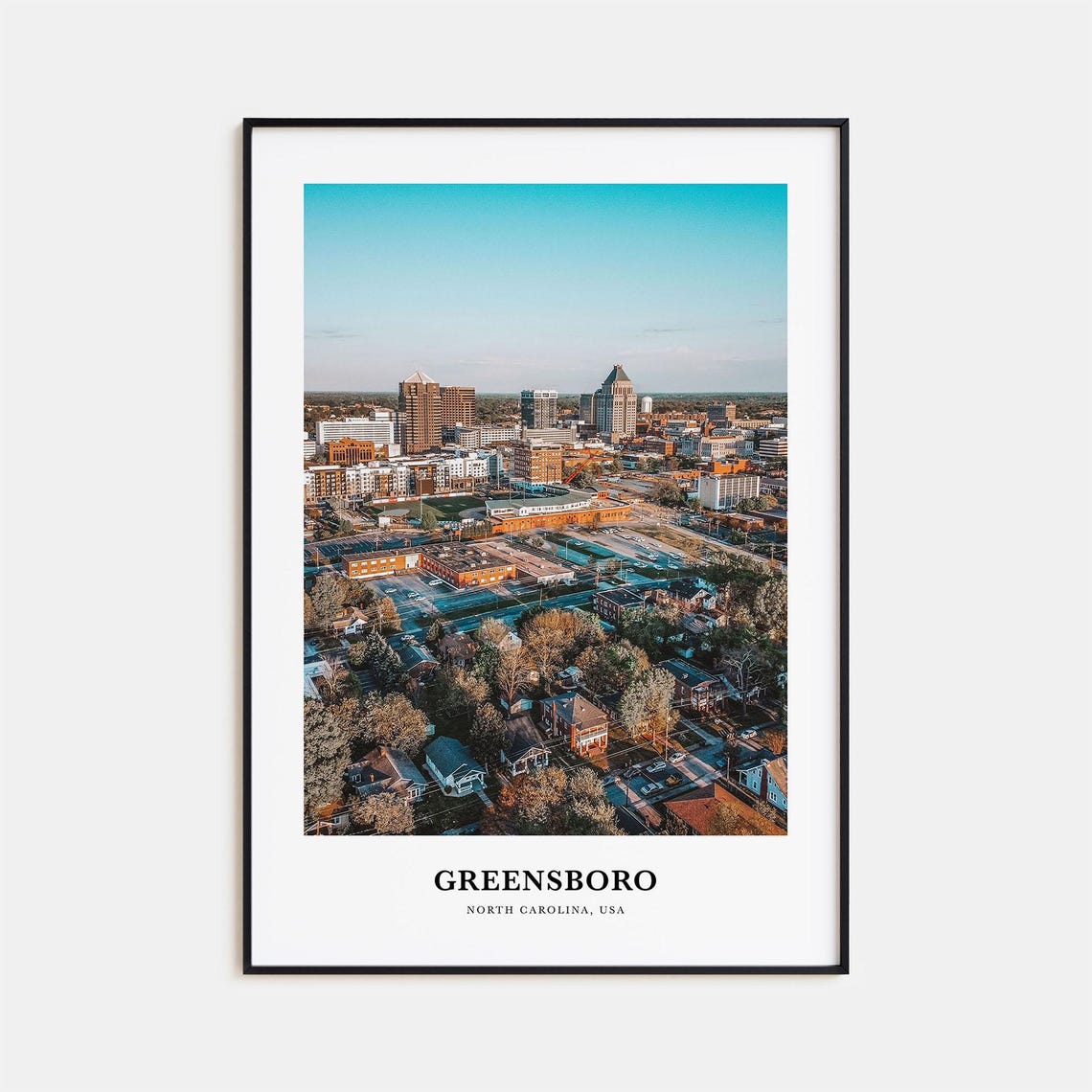 Greensboro Print Greensboro Photo Poster Greensboro Travel Wall Art Greensboro Map Print Greensboro Photography North Carolina Usa