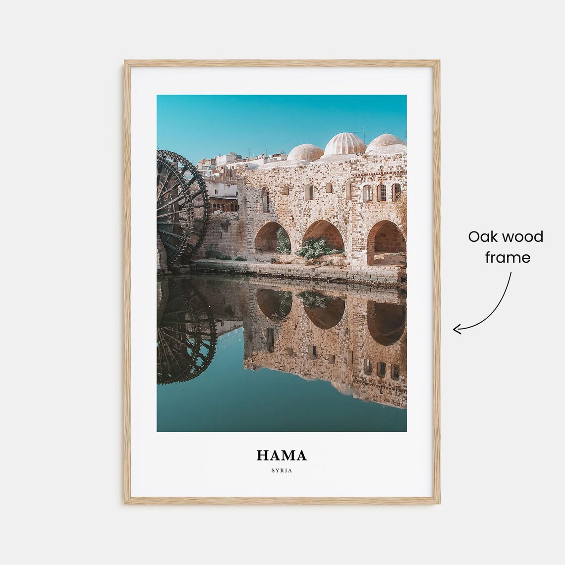 Hama Travel Map Poster, Syria Wall Art Print - Image 3