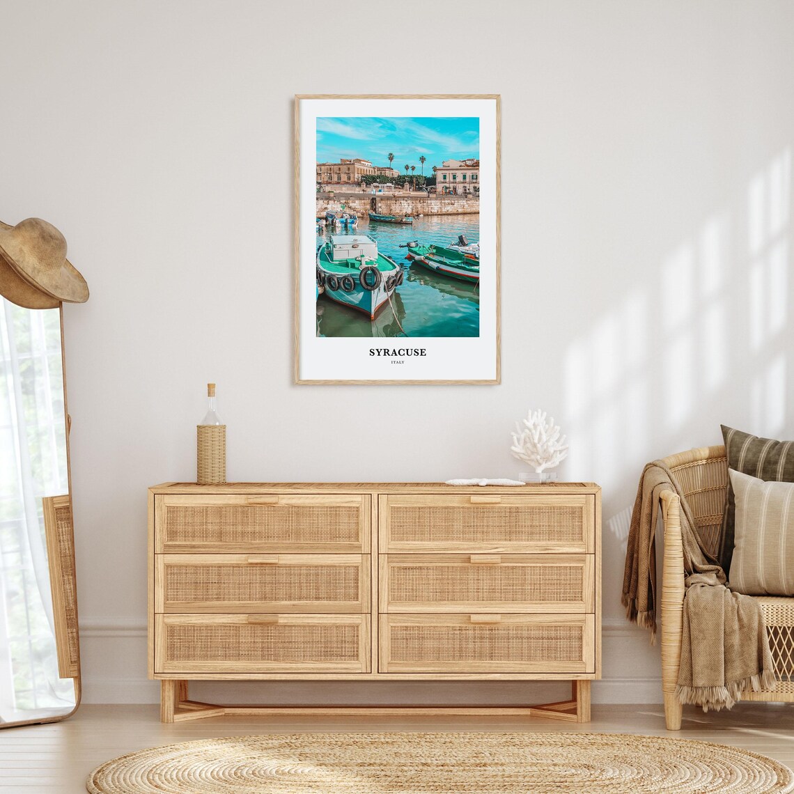 Syracuse Italy Travel Poster, Map Wall Art - Image 2