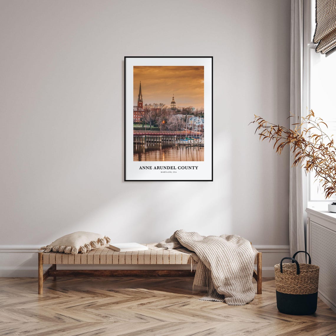 Anne Arundel County Print Anne Arundel County Photo Poster Anne Arundel Travel Wall Art Anne Arundel Map Print Maryland Usa - Image 3