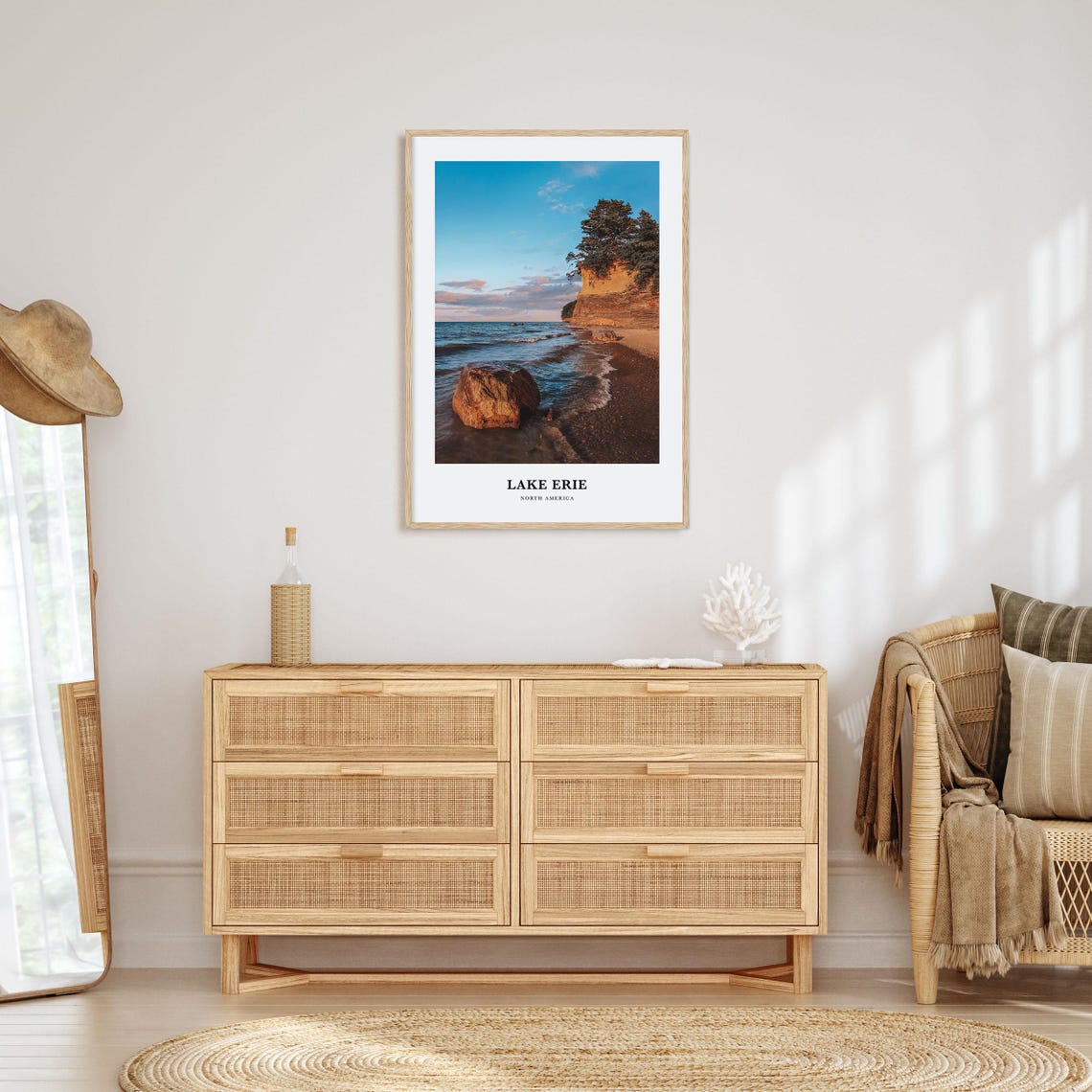 Lake Erie Print Lake Erie Photo Poster Lake Erie Travel Wall Art Lake Erie Map Print Lake Erie Photography Lake Erie North America - Image 2