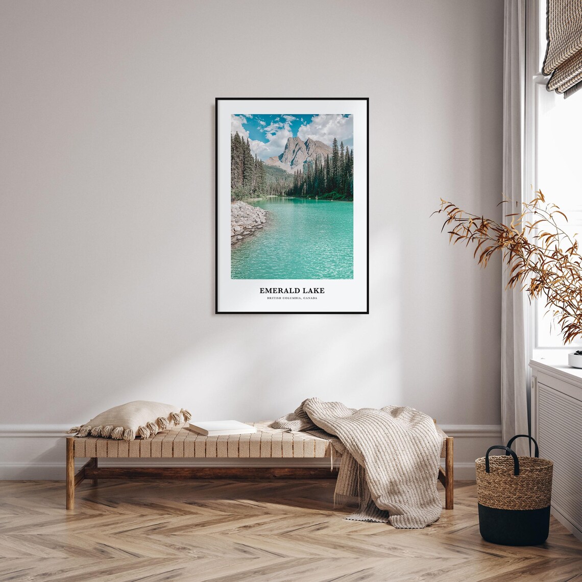 Emerald Lake British Columbia Alpine Water Peaks Travel Photo Poster - Image 3