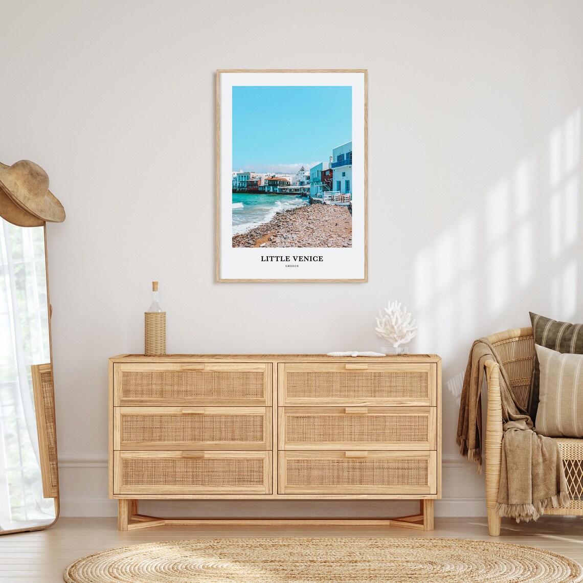 Little Venice Mykonos Greece Beach White Houses Photo Poster - Image 2