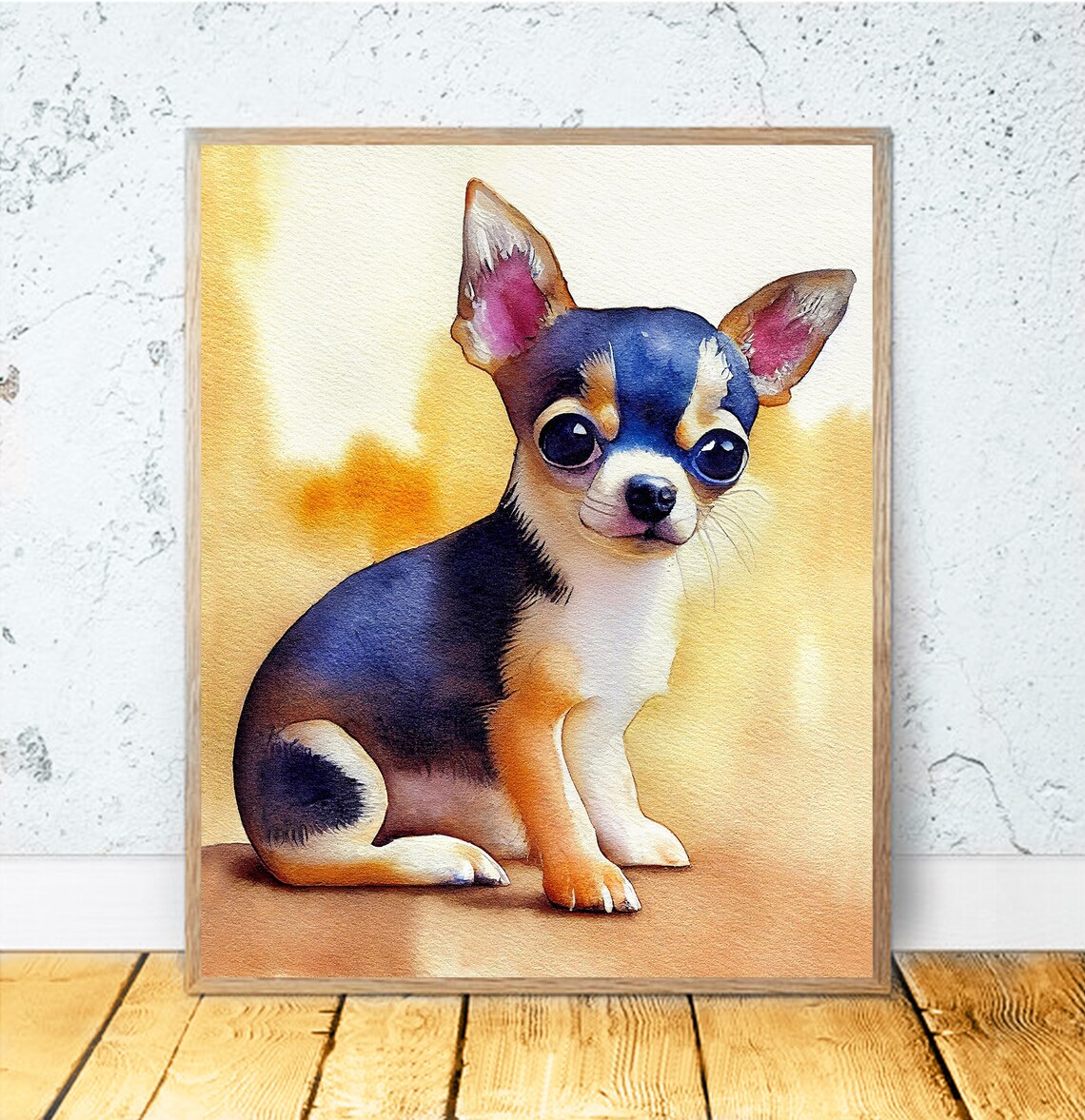 Chihuahua Watercolor Art Print, Nursery Decor