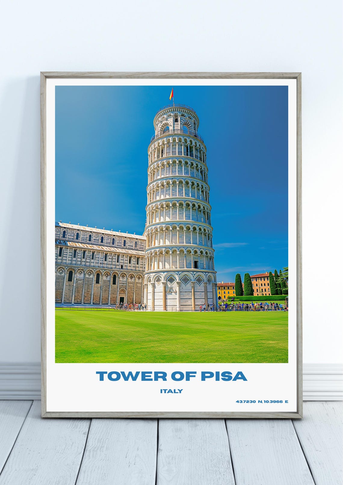 Leaning Tower Of Pisa Italy Travel Print Wall Decor Poster Prints Art