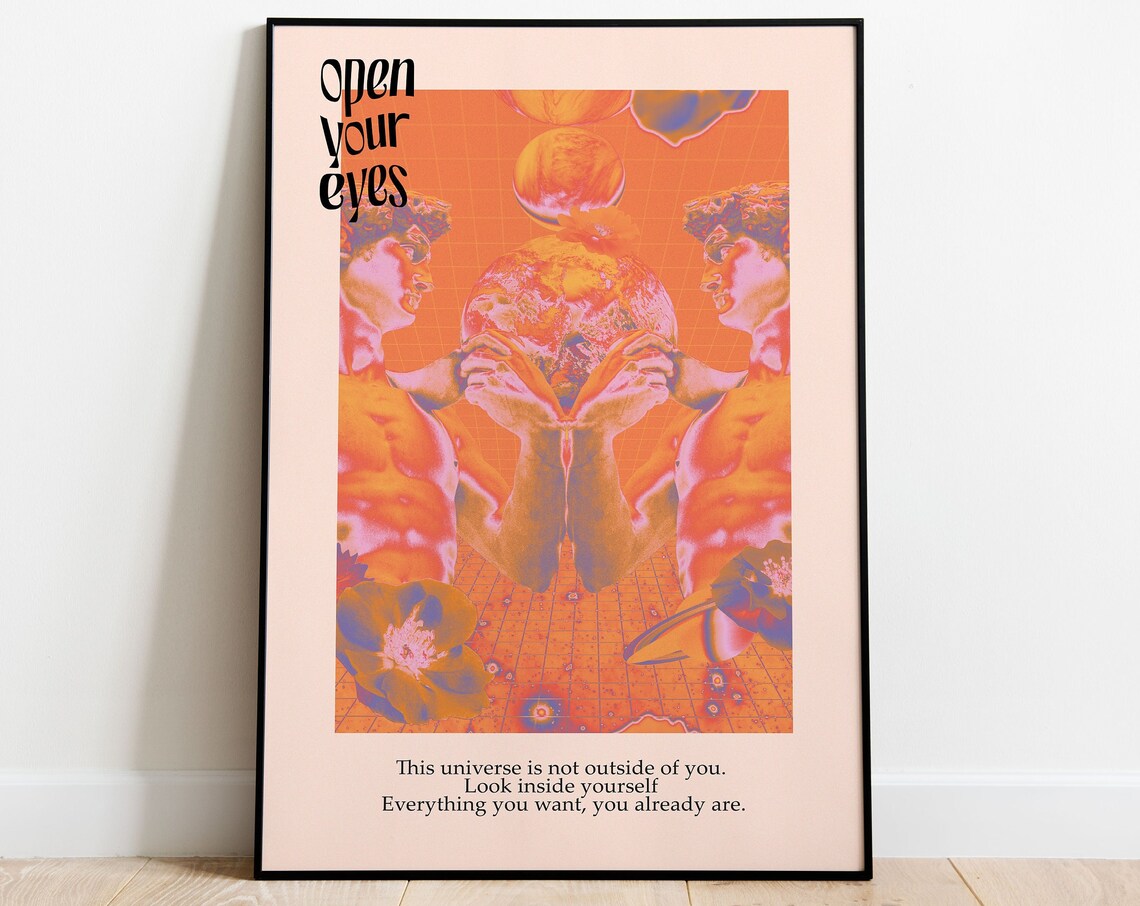 Aura Poster, Retro Gradient Affirmation Art Print - Image 4