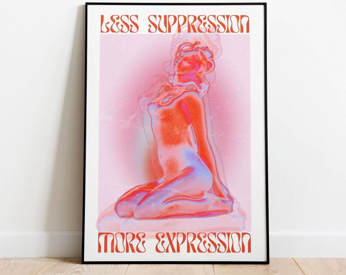 Spiritual Affirmation Gradient Wall Art, 70s Style - Image 4