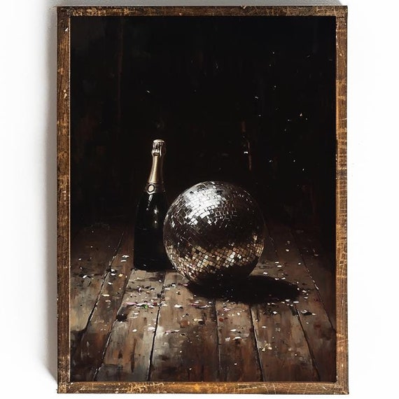 New Years Eve Wall Art Dark New Year Decor Dark New Years Eve Party Decor For Dorm Room Wall Art Goth Wall Decor Dark Academia Holiday Decor