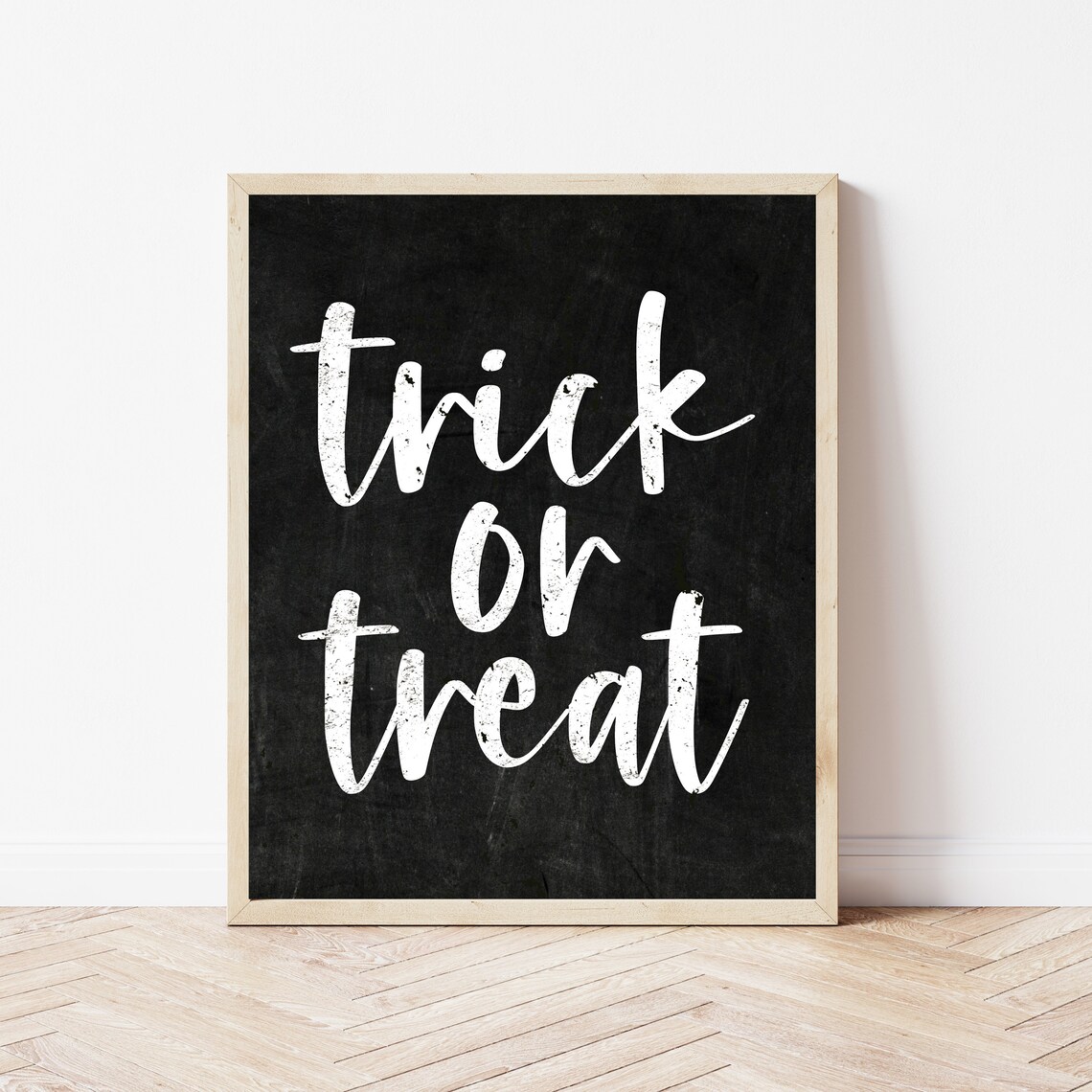 Halloween Trick or Treat Rustic Fall Art Print