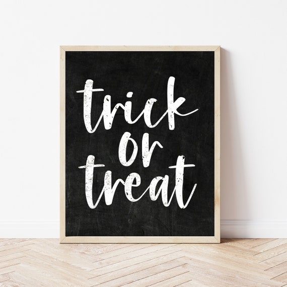 Halloween Trick or Treat Rustic Fall Art Print