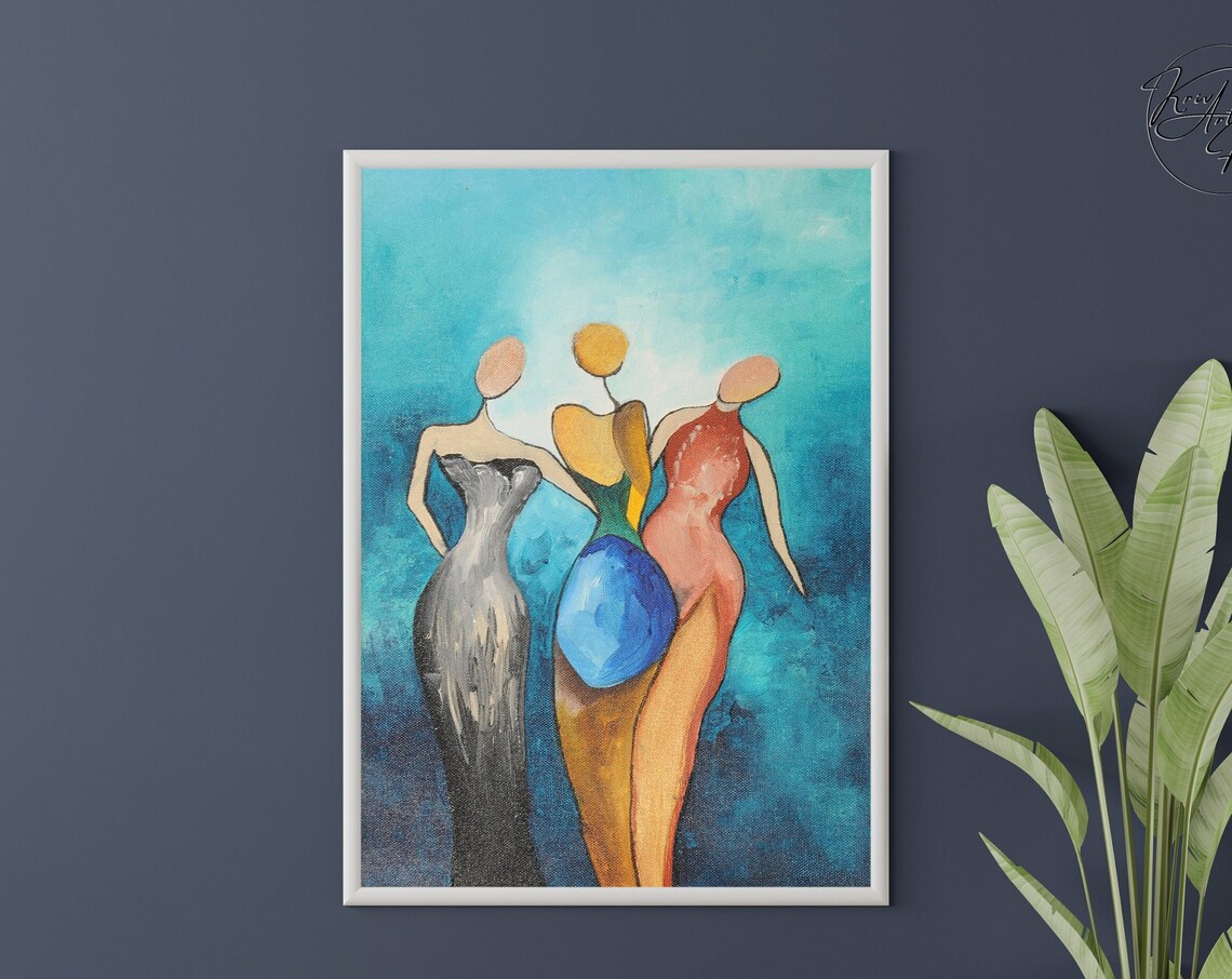 Textured Abstract Painting, Oversized Modern Wall Art Print - Image 3