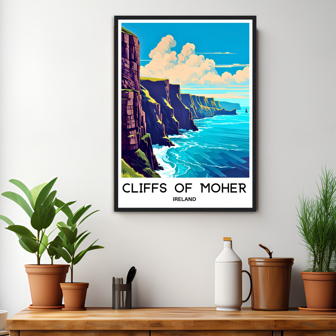 Cliffs of Moher Ireland Turquoise Sea Dramatic Coast Travel Poster - Image 3