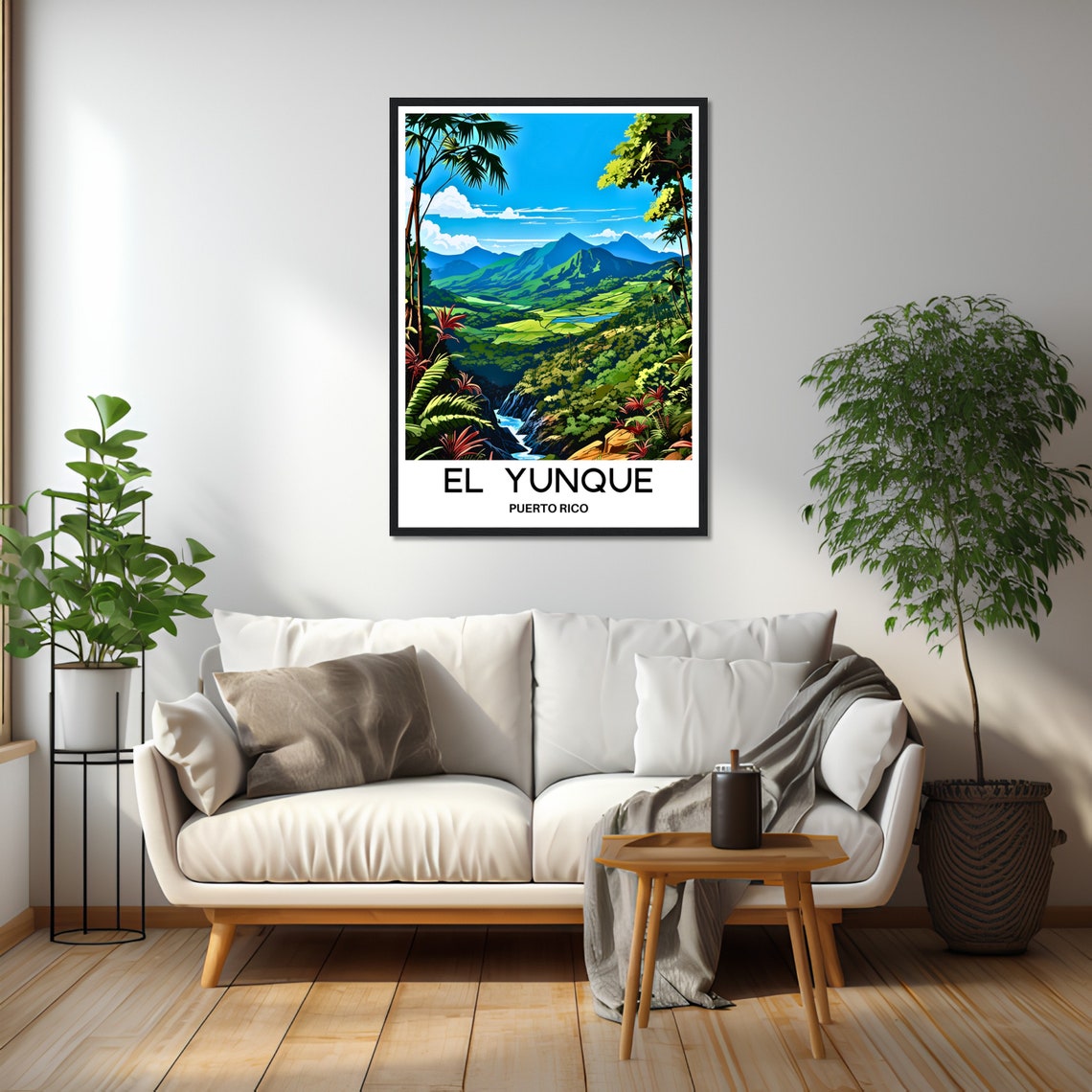 El Yunque Puerto Rico Mountain Valley Panorama Travel Poster - Image 2