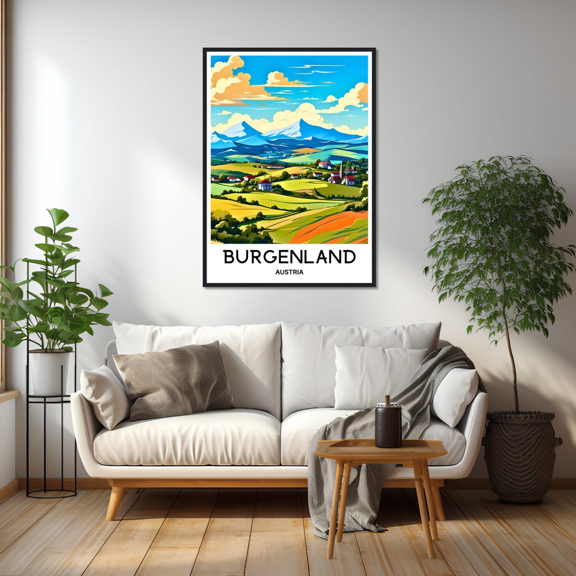 Burgenland Travel Print Burgenland Poster Austrian Art Print Traveler Gift For Austria Lover Burgenland Wall Hanging Art Home Office Decor - Image 2