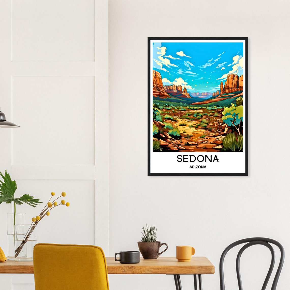 Sedona Arizona Desert Canyon Trail Red Rocks Daytime Travel Poster - Image 2