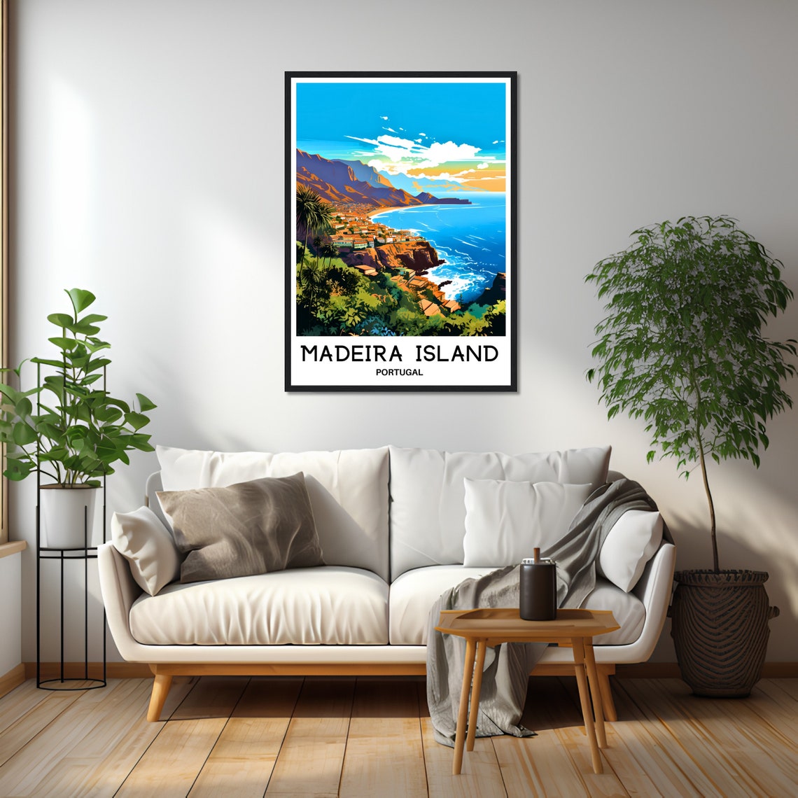 Madeira Travel Print Portugal Poster Portuguese Art Print Madeira Lover Gift Portugal Wall Hanging Art Madeira Island Home Office Decor - Image 2