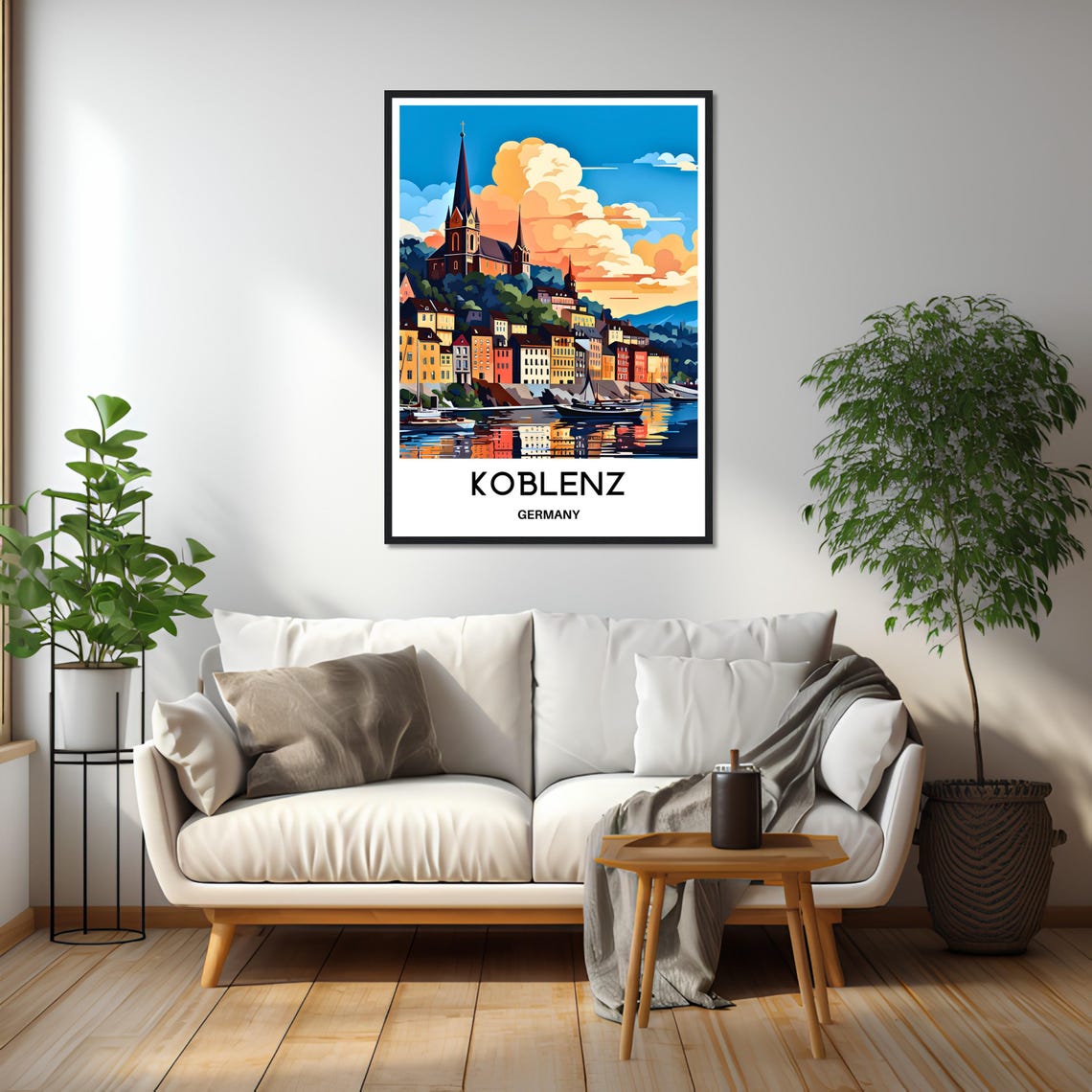 Koblenz Germany Riverside Old Town Vintage Travel Wall Poster - Image 2
