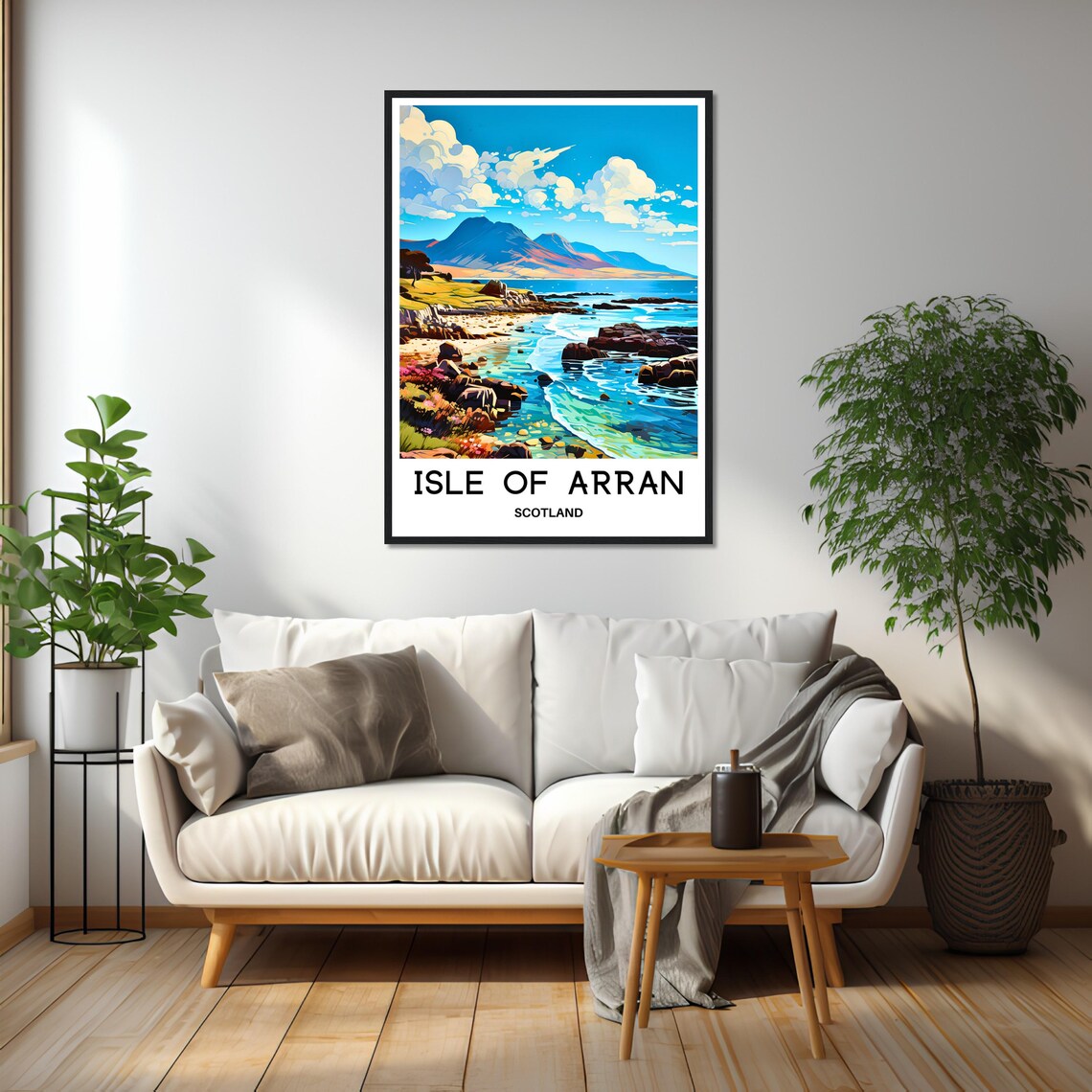 Isle of Arran Scotland Rocky Blue Coast Mountain Travel Poster - Image 3