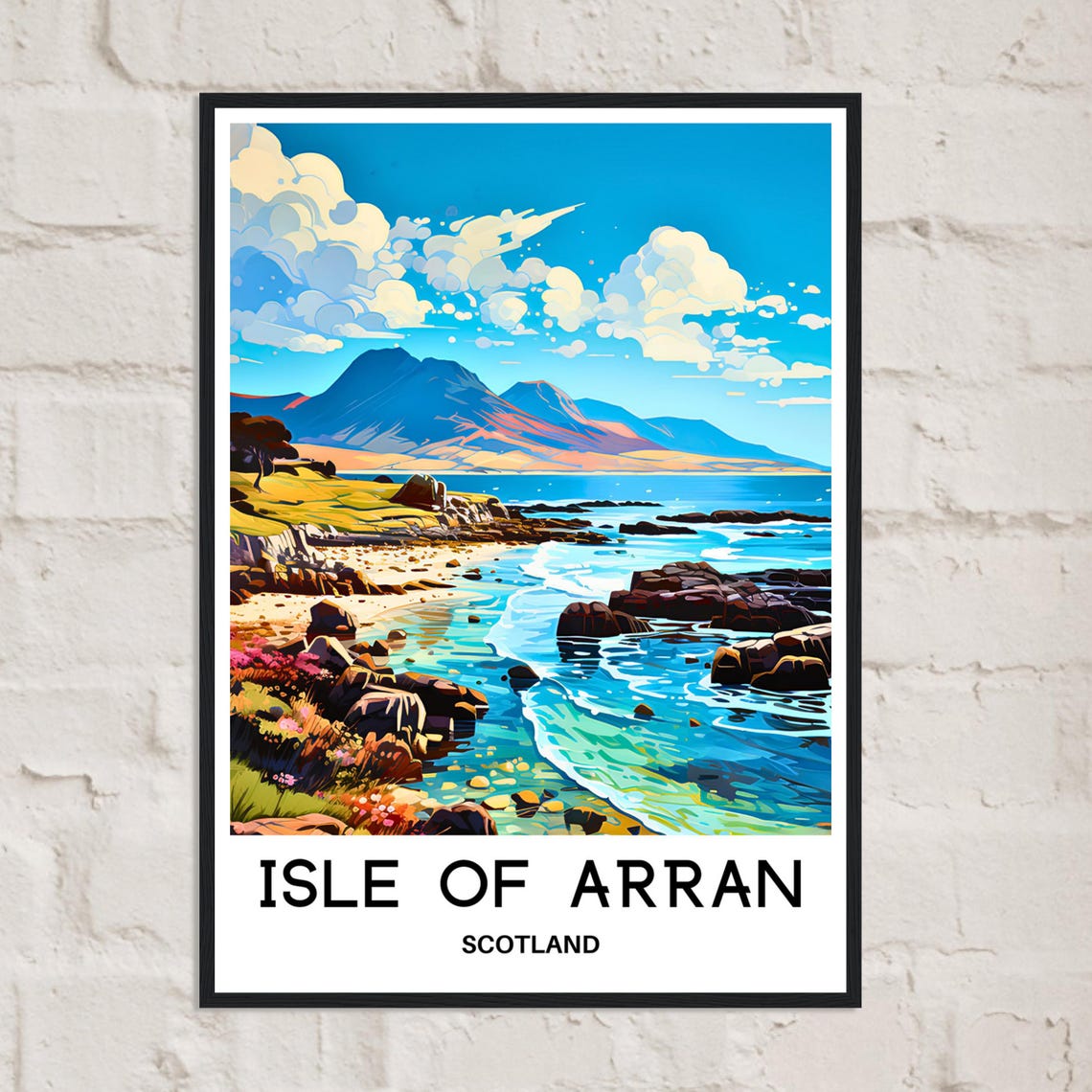 Isle Of Arran Travel Print Isle Of Arran Poster Scottish Art Print Scotland Lover Gift Wall Hanging Home Decor Isle Of Arran Illustration - Image 2