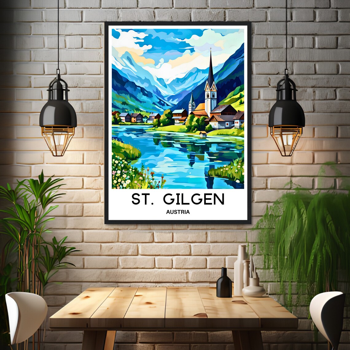 St Gilgen Travel Poster, Austria Wall Art Print - Image 3