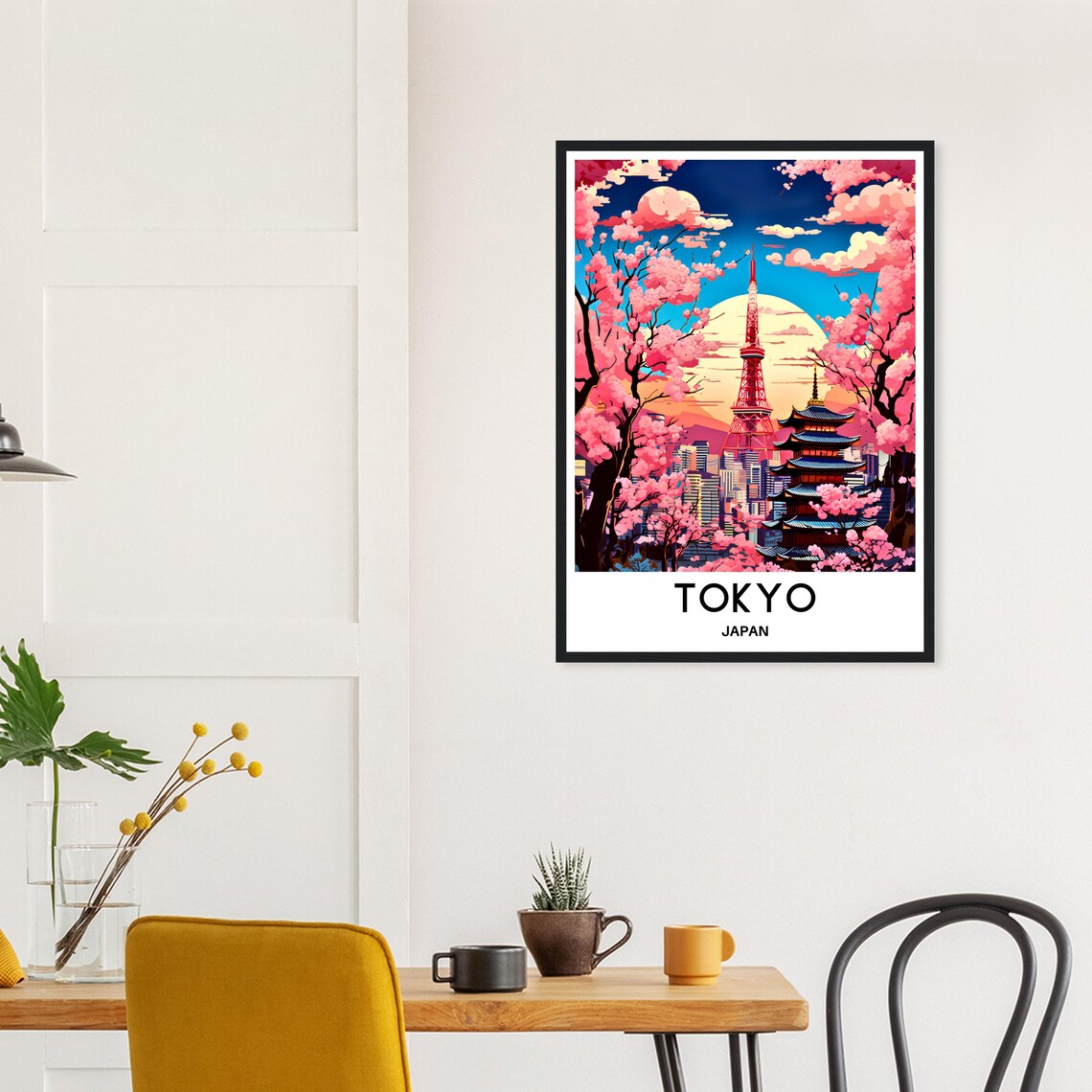 Tokyo Travel Print Tokyo Travel Poster Japanese Art Print Japan Lover Gift Wall Hanging Art Home Office Desk Decor Tokyo Illustration - Image 2