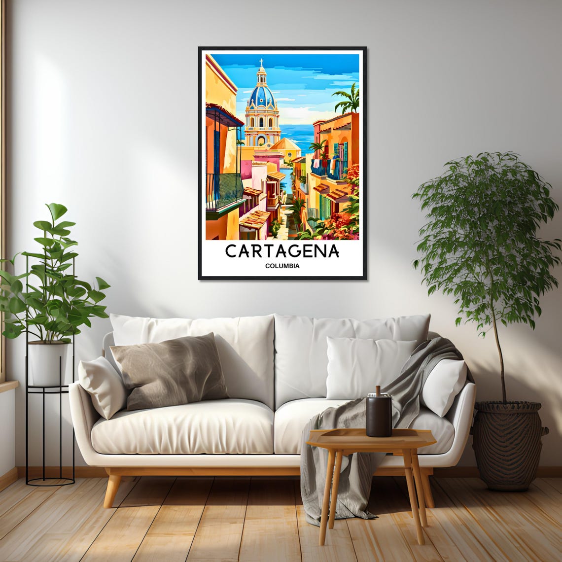 Cartagena Travel Print Cartagena Poster Colombian Art Print Colombia Lover Gift Wall Hanging Art Home Decor Cartagena City Illustration - Image 2