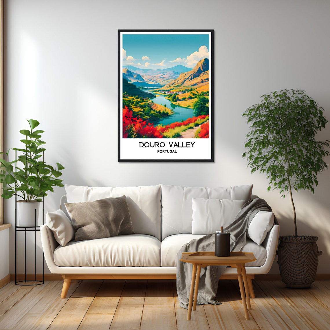 Douro Valley River Terraced Vineyard Hills Portugal Travel Poster - Image 2